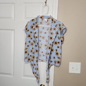 No Boundaries Blue Sunflower Top